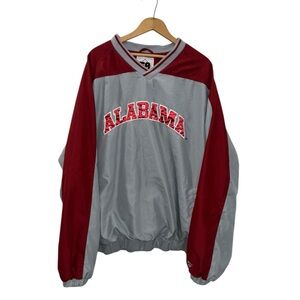 VTG 58 SPORTS MENS XXL ALABAMA CRIMSON TIDE PULOVER RED GRAY WINDBREAKER JACKET